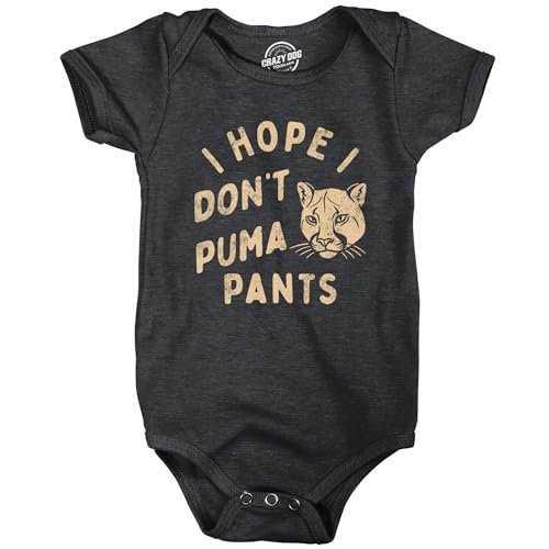 Image of Crazy Dog T-Shirts I Hope I Dont Puma Pants Baby Bodysuit Funny Cougar Pooping Joke Jumper for Infants