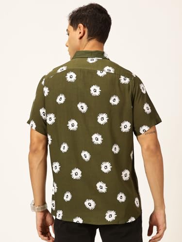 Image of Thomas Scott Men's | Printed | Half Sleeve | Regular Fit | Rayon-Blend | Single Pocket | Spread Collar | Casual Shirt