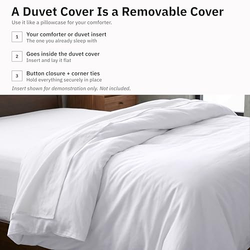 Image of California Design Den Bulk Pack of 8 Twin /Twin XL Size Duvet Covers (Not a Set) - 400 Thread Count 100% Cotton Sateen, Case Includes 8 Duvet Covers Only (White)