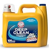 ARM & HAMMER™ Deep Clean Stain Formula Liquid Laundry Detergent, Laundry Stain Remover, Sparkling Clean Scent, 150 Fl Oz, 100 Loads