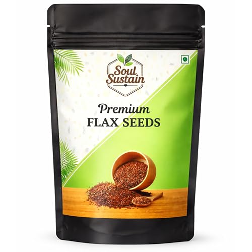 Image of SoulSustain Flax Seeds Brown 150 GM | Raw Linseed for Eating | Omega 3 Rich Seeds | High Fiber Flaxseed for Digestion, Heart Health, Weight Management | Vegan Gluten Free Superfood