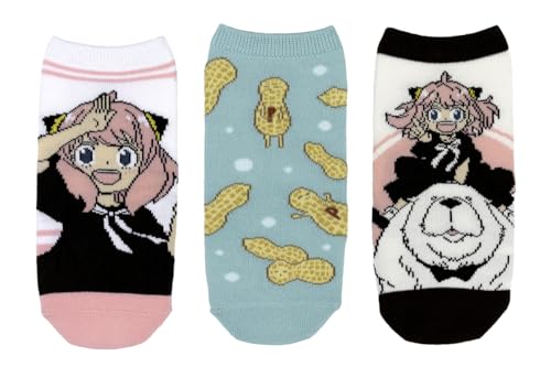 Everything Legwear Spy x Family Lowcut Socks (3 Pair) - Anya - One Size Fits Most