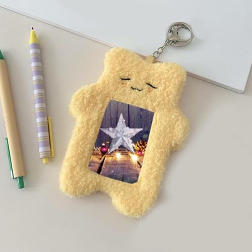 Cartoon Plush Card Holder Plush Animal Card Covers Card Sleeves Photo Card Holder Photocard Holder Keychain Bag Charm4