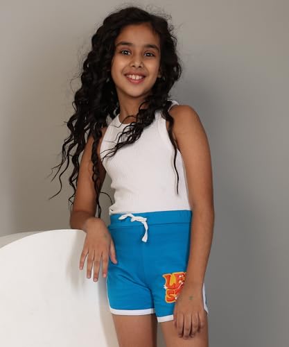 Image of KYDA KIDS Girls 100% Pure Cotton Printed Shorts | Regular Fit Soft Breathable Summer Wear | Multicolor Kids Shorts (Pack of 3)