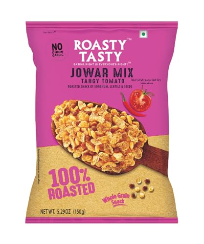 Image of Roasty Tasty Bajra Mix Desi Spicy | Healthy Millet Snacks - Low Calorie, Low GI, Non Fried 200g & ‎ Roasted Snack of Jowar Mix, Lentils And Seeds Millet Snacks 200g