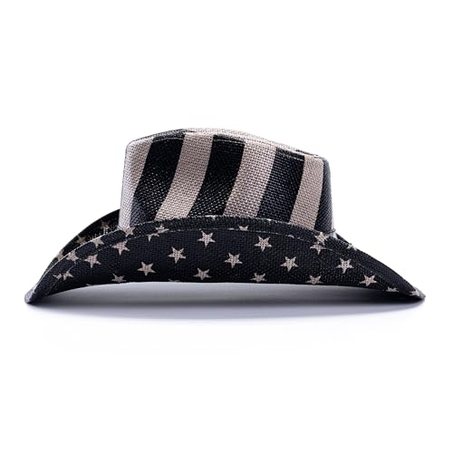 Image of thuizen Western Outback Cattleman Straw Cowboy Hat for Men and Women