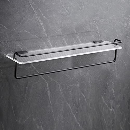 Étagères de salle de bain murales en acrylique avec support pour bouteilles stable