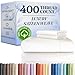 100% Cotton Sheets - Queen Size Cotton Sheets - 400 Thread Count Queen Size Sheets - Long Staple Queen Cotton - 400 TC Queen Sheet Set - Cotton Queen Bed Sheets Set - Pure Cotton - High Thread Count