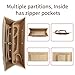 KESOIL Bag Organizer Insert,Tote Bag Insert For On The Go MM, Handbag Inner Organizer,Handbag Storage,Tote Bags Felt Liner with Zipper(Beige,L)