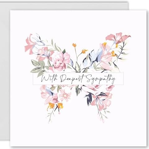 Cult Kitty Elegant Butterfly Sympathy Card Cover