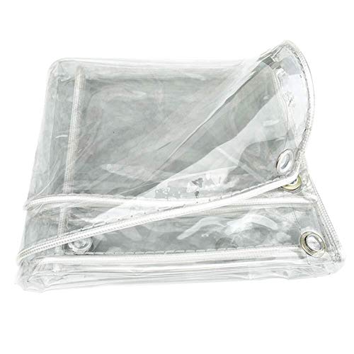 Mr.T Paño de la Cortina impermeab le Lona Transparente a Prueba de Polvo Impermeable Cortina Impermeable pérgola Cubierta del Coche Espesado PVC paño Protector Solar (Size : 1.2X2M)