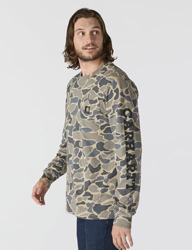 Carhartt Men's Relaxed Fit Heavyweight Long-Sleeve Pocket Camo Logo Graphic T-Shirt2