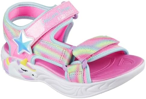 Skechers Baby Girls' Unicorn Dreams Flat Sandals, Pink, 21 EU