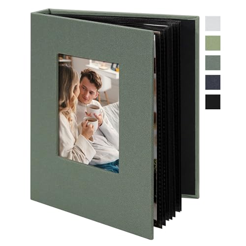 Fotoalbum klein Einsteckalbum 10x15 – 24 Taschen Mini Fotoalbum mit...