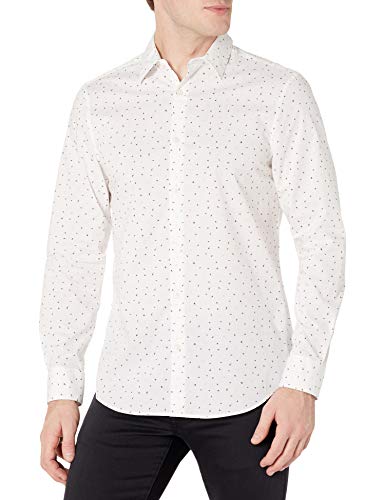Chemise Scattered Petals Perry Ellis stretch blanc XX-Large pour homme