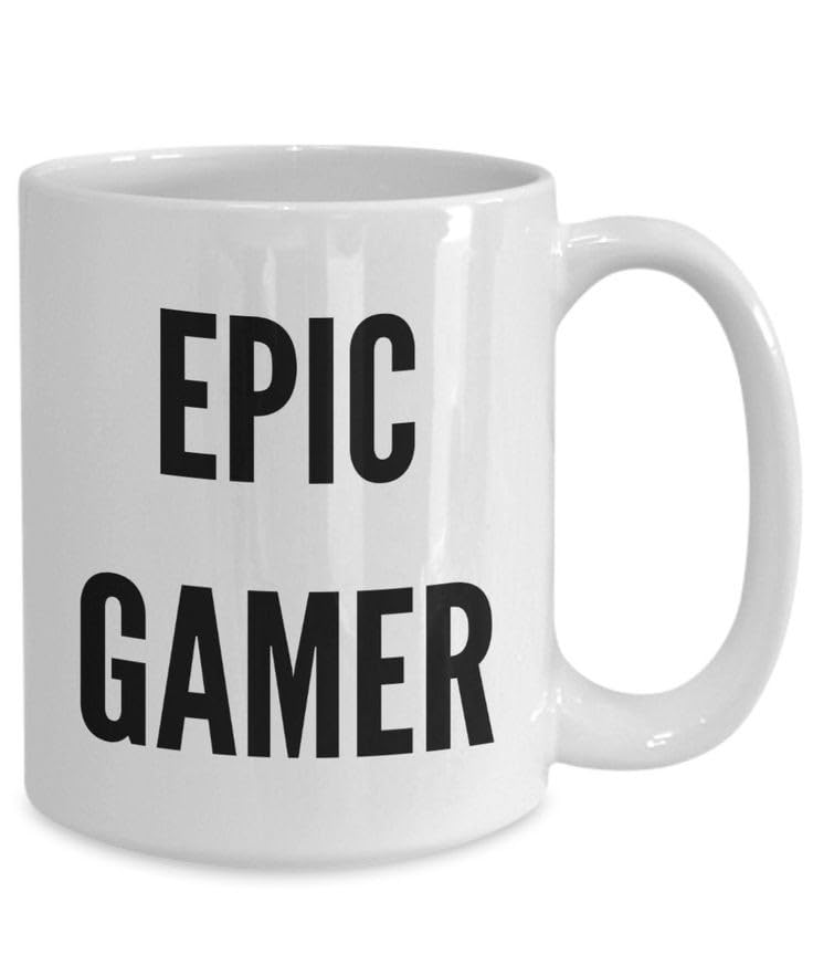 CRAFT MANIACS Epic Gamer Printed 330 ML Tea/Coffee Mug for Gamers | Microwave & Dishwasher Safe