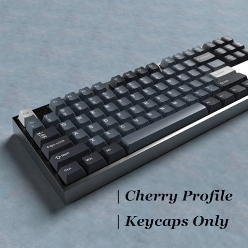 Image of surmen Classic Cherry Profile Keycaps Set, 163 Keys PBT Double Shot Gaming Keyboard Replacement Keys for Multi-Size Mechanical Keyboard (Cherry Apollo)