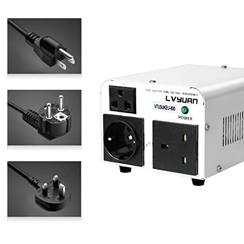 LVYUAN 800W Voltage Transformer Step Up 110V to 220V, Step Down 220V to