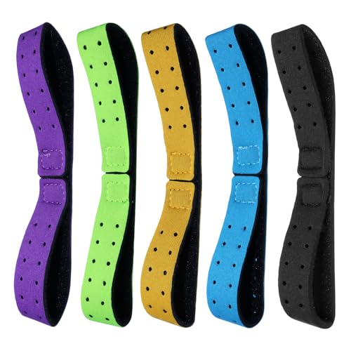 5pcs Replacement Heart Rate Monitor Bands, 0.8x13.8in 5 Colors Soft Heart Rate Strap Adjustable Armband Strap Heart Rate Monitor Band for OTF Beat Heart Rate Sensor,and for Theory Fitness