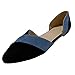 Produktbild DAIFINEY Damen Slippers Espadrilles Pointed Toe Spitze Farbanpassung leichte Sommer Pantoffeln geschlossene Ballerinas Hausschuhe Freizeitschuh(1-Blau/Blue,41)