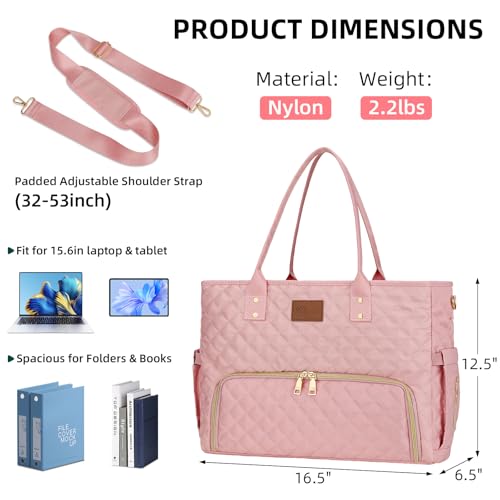 KKXIU Lunch Tote Bag for Women, Work Laptop Tote with Insulated Lunch Box - image 5
