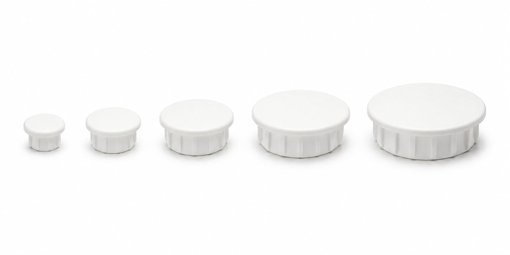 LogistSystem Cover Plugs for Bore Diameter 7 mm – White RAL 9010 | Pack of 10 | PE Blanking Plug Cover Caps | Head Diameter 10 mm | ZDO.7