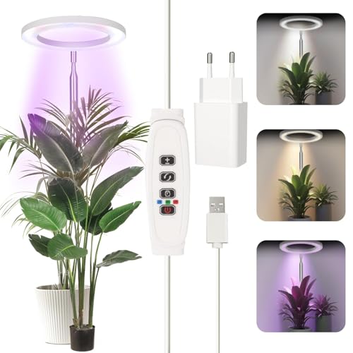 Zofory Pflanzenlampe LED Vollspektrum, 3 Beleuchtungsmodi, 72 LED Lichtperlen, Ausziehbare Pflanzenlampe, mit 3/9/12-Stunden Timer, 9-Stufige Helligkeitseinstellung, für Große Pflanzen oder Samen Zofory Pflanzenlampe LED Vollspektrum, 3 Beleuchtungsmodi, 72 LED Lichtperlen, Ausziehbare Pflanzenlampe, mit 3/9/12-Stunden Timer, 9-Stufige Helligkeitseinstellung, für Große Pflanzen oder Samen