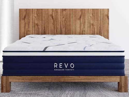 REVO Sleep 14-inch Cooling Hybrid Queen Mattress with Gel Memory Foam and Individually Wrapped...