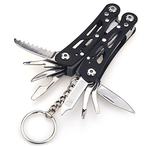 Multifunctional Knife Pliers, Creative Hollow Multifunctional Pliers, Stainless Steel Pliers, With Nylon Sheath, Black #TOP6