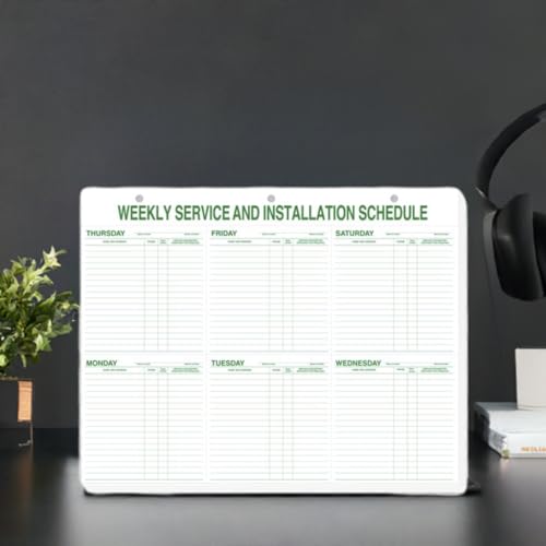 5Forms Weekly Service & Installation Schedule Pad Hole Punch 21 1/2 x 17