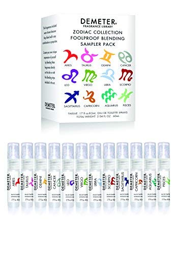 DEMETER Zodiac Foolproof Blending Cologne Sampler Set, 12 Fragrances - Aries, Taurus, Gemini, Cancer, Leo, Virgo, Libra, Scorpio, Sagittarius, Capricorn, Aquarius, Pisces, Perfumes for Women and Men