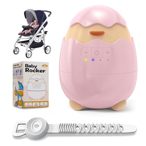Robofun Baby Rocker Diseño original Columpio Para Cochecito De bebé, Ayuda Para Dormir Para Bebés, Temporizador De 30 60 90 Minutos, 5 Niveles De Intensidad – para cochecitos   Rosa