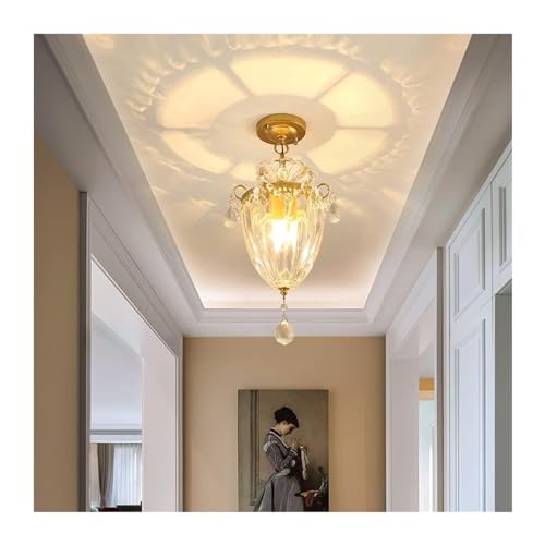 Chandelier plafonnier en cristal ZR98US semi-encastré luminaire compact suspendu chic pour intérieur