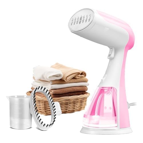 Image of Portable Handheld Steamer for Clothes - 1350W Hand Held Clothes Steamer 15S Fast Heat-up, Heat-Resistant Steam Iron Remove Wrinkles for All Fabrics, 300ml Tank for Travel /Hotel