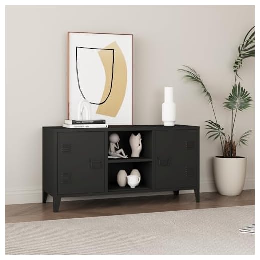 TV Schrank Kotka Lowboard in Schwarz