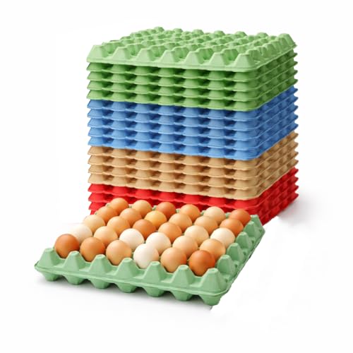 Thymera Egg Trays Holds 30 eggs - Cardboard Biodegradable boxes - Reusable Egg Tray Boxes (5 Grey)