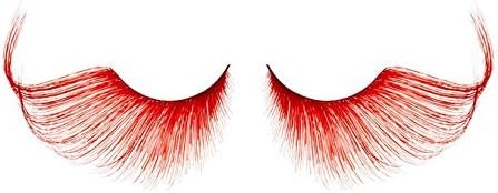 Zink Color Red False Synthetic Eyelashes W411 Dance Halloween Costume