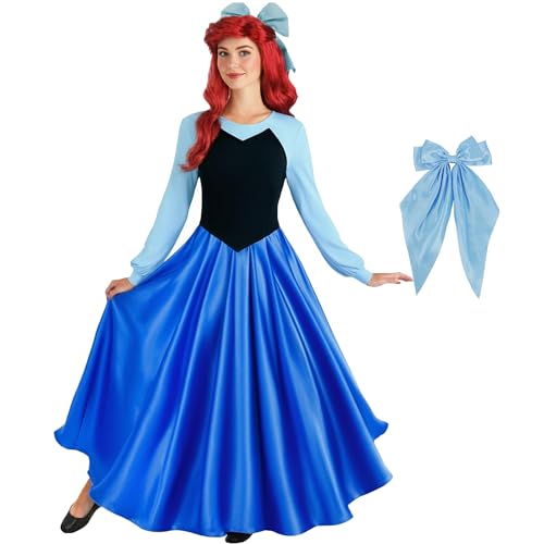 AYYOHON Ariel-Kostüm für Damen, klassisches Meerjungfrauen-Prinzessinnenkleid, Halloween, Party, Cosplay, Geburtstag, Verkleiden für Erwachsene,...