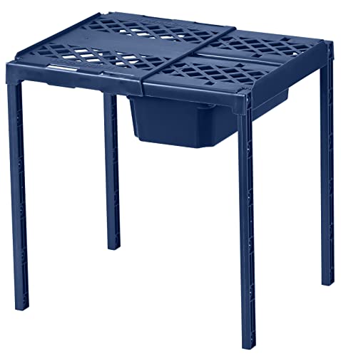 Lockermate Adjust-A-Shelf Shelf & Organizer, Extends To Fit Your Locker, Includes Storage Drawer, Navy, Blue #TOP4