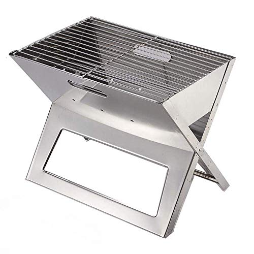 Tragbarer Grill Easy Grill Faltbarer Holzkohlegrill Extra Große Grillfläche Mit Reisetasche Und Grillheber, Home-Outdoor-Werkzeuggrill Für