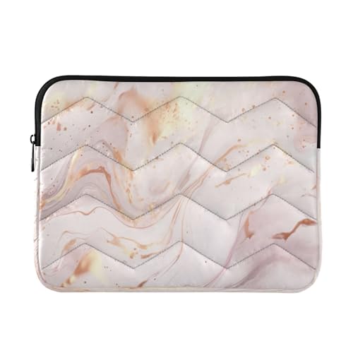 Funda para laptop de mármol rosa para notebooks 13-14 pulgadas miniatura 1