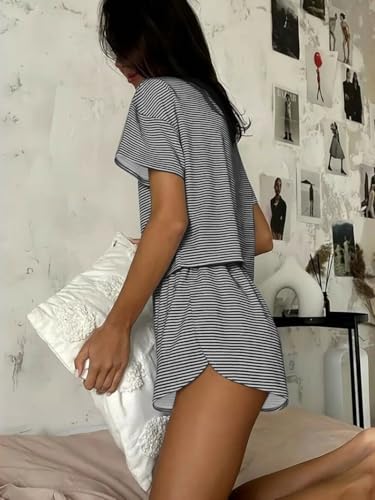 Image of Ekouaer Womens Pajama Sets Sexy Lounge Sets Side Split Short Pj Sets