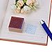 Aulufft 12 Pcs Wooden Stamps Floral Pattern Rubber Stamp Circles and Squares Decorative Rubber Wooden Stamps for DIY Craft Card and Scrapbooking