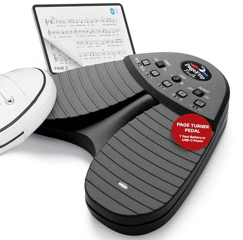 PageFlip Firefly Bluetooth Page Turner Pedal – Programmable, Illuminated Foot