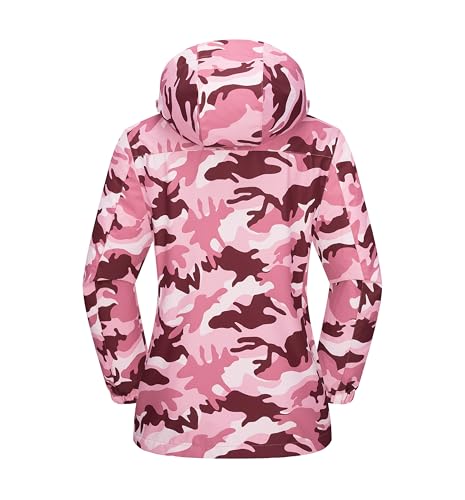 Magcomsen Camouflage Jacket For Women Ski Jacket Waterproof Insulated Snow Jackets Ladies Jacket 3 In 1 Winter Coats Pink Camo L thumb #1