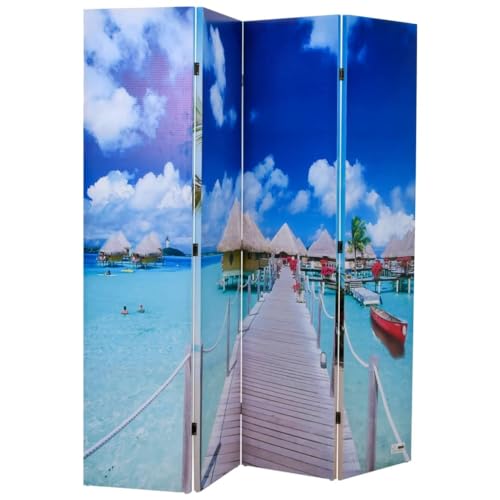 Home & Garden - Separador plegable para ambientes de playa (160 x 170 cm)