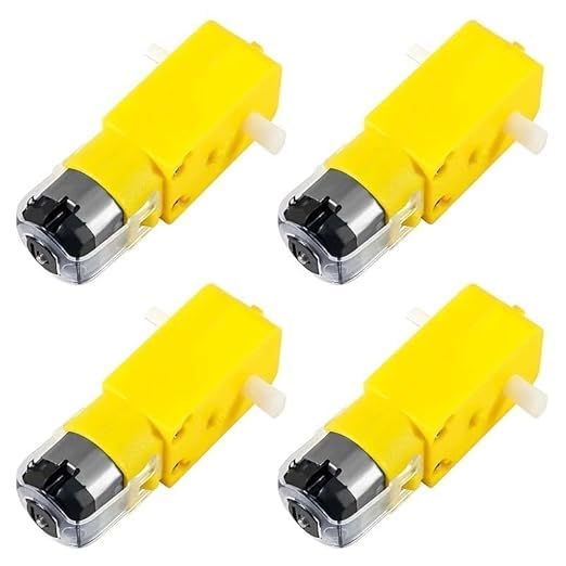 4Pcs DC Electric Motor 3-6V Dual Shaft Geared TT Magnetic Gearbox Engine with Plastic Toy Car Tire Wheel, Mini 67mm Smart RC Car Robot Tyres Model Gear Parts (BO MOTOR- 4)-image-39