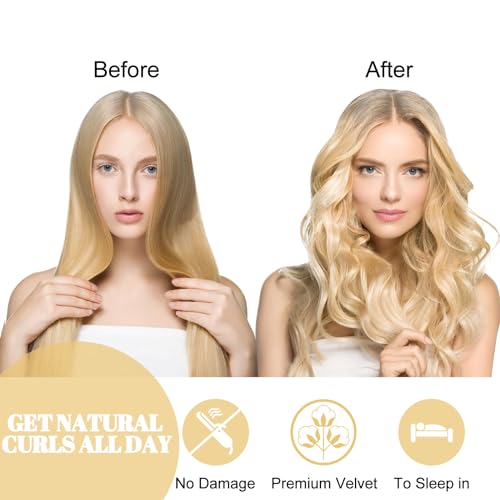 Hellodiy Faixa de Cabeça Heatless Curls, Extra Longa 67