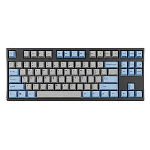 Leopold FC750R Grey/Blue PD TKL Double Shot PBT Mechanical Keyboard (Cherry MX Silver)