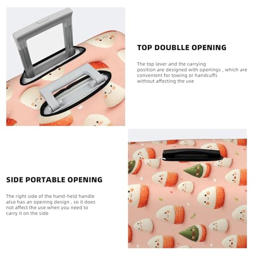 Luggage Cover Protector - Cute Rice Ball Print Fit 18-21 Inch Suitcase Covers for Luggage4
